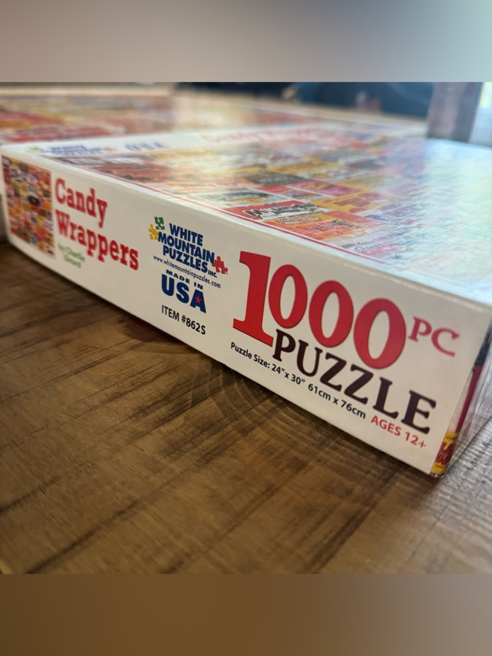 White Mountain Candy Wrappers 1000-Piece Puzzle - 2 Missing Pieces - Picture 3 of 7